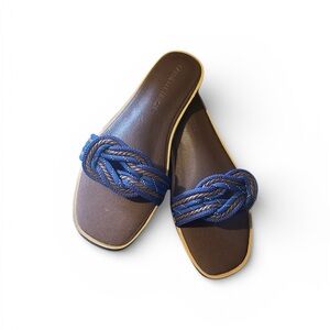 Gabrielle Union, Blue and Brown Women's Sandals, New in Box (NIB)